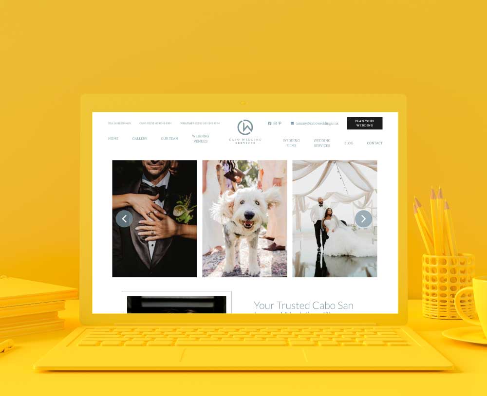 Website for a wedding planner in Cabo