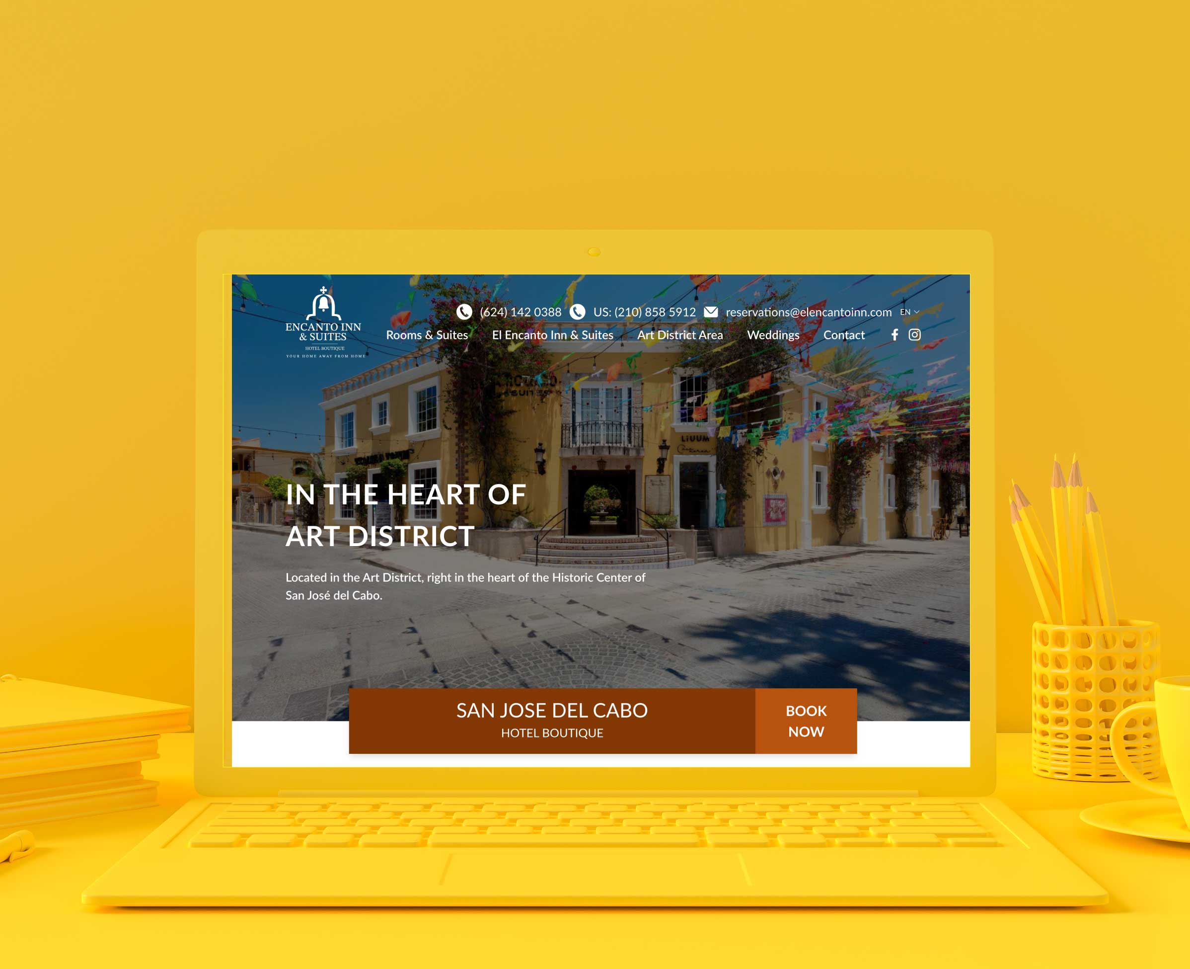 Website for a hotel in San José del Cabo